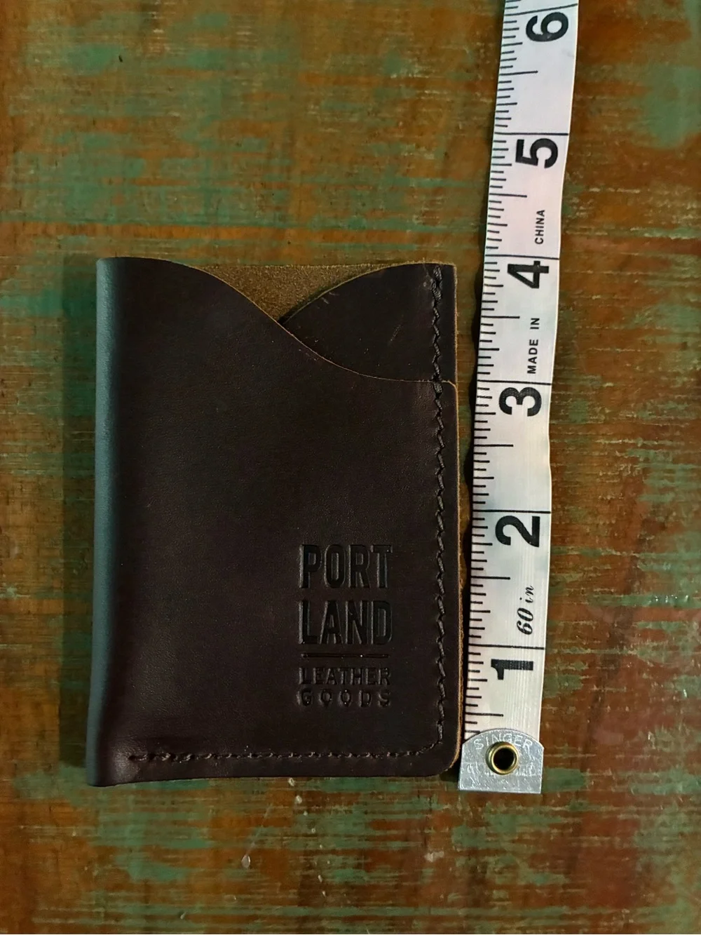 Portland Leather Goods Brown Leather Minimalist Card Holder Wallet
